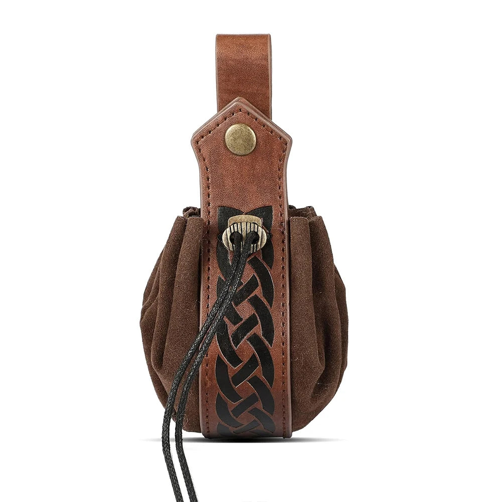 4PCS/1PCS MedievalCosplayLeather Belt Copper Coin Waist Bag Renaissance Dress Steam Belt Role Playing Halloween Belt Set Cosplay