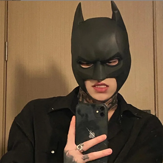 Bat Mask Headgear Latex Material Cosplay Headgear Halloween Night Dance Party Adult Masquerade Mask Latex  Mask for Men Anime