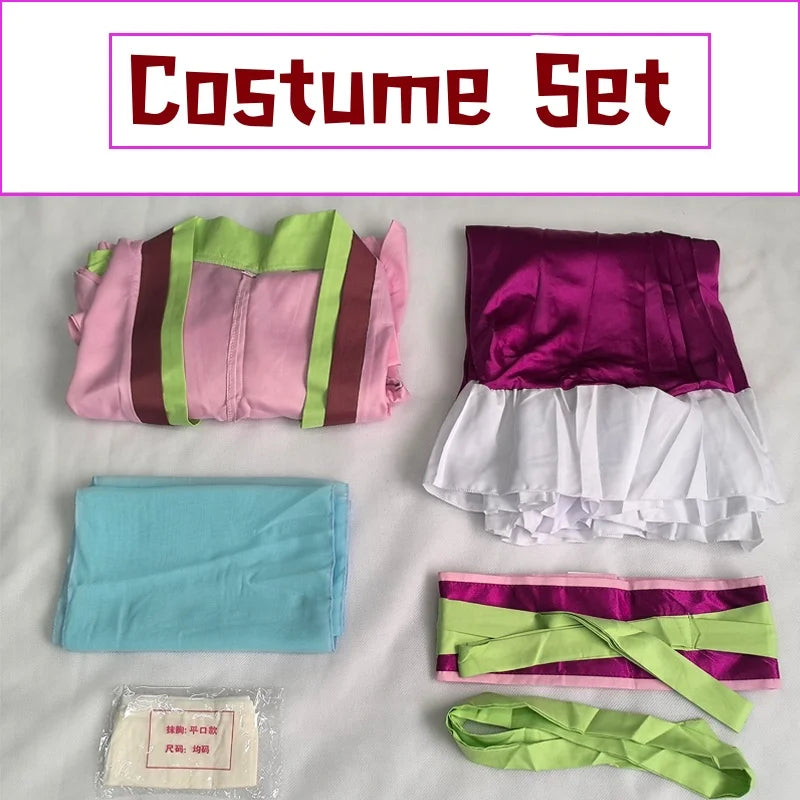 Maomao Cosplay Costume Wig Anime The Apothecary Diaries Pink Dress Halloween Party for Women