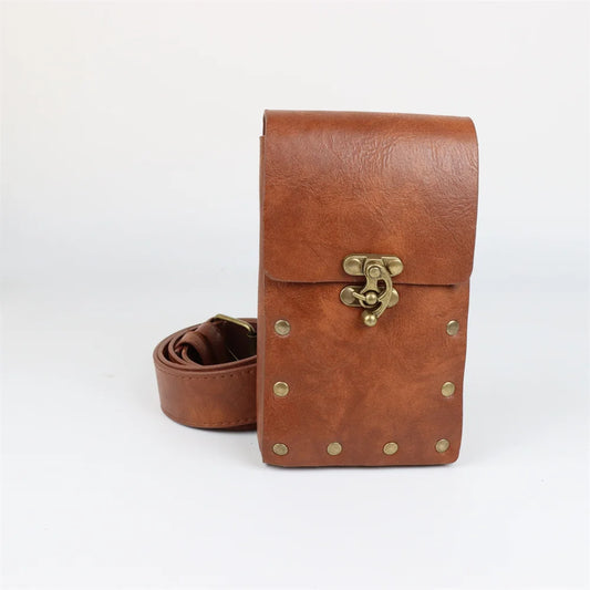 4PCS/1PCS MedievalCosplayLeather Belt Copper Coin Waist Bag Renaissance Dress Steam Belt Role Playing Halloween Belt Set Cosplay