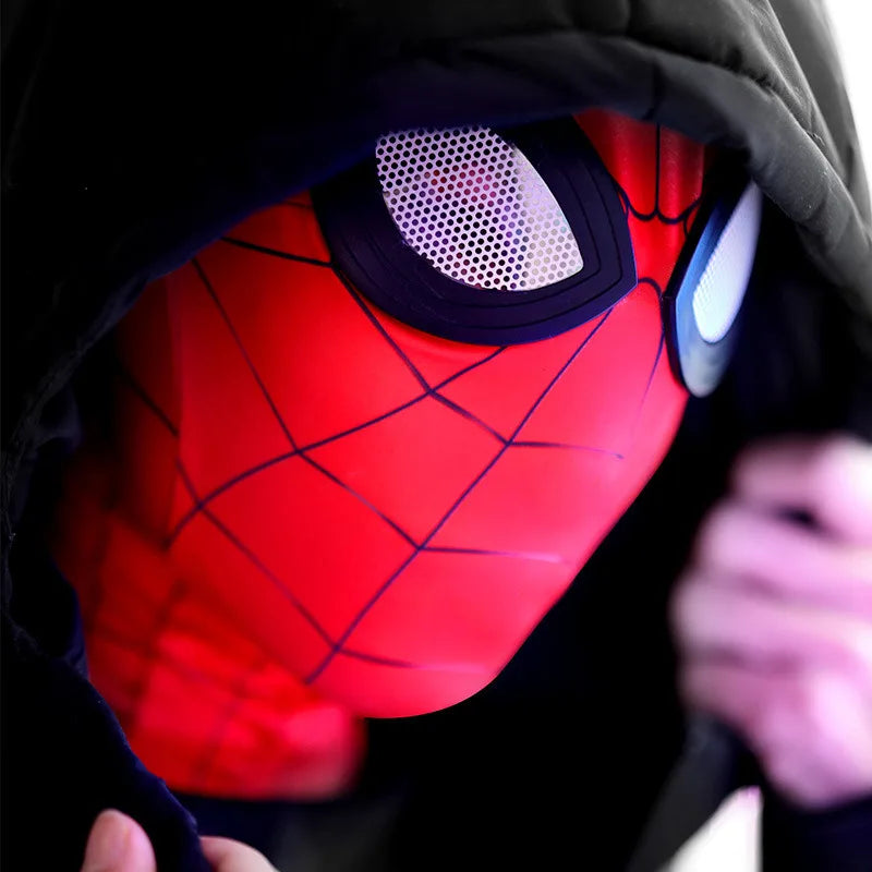 Spiderman Mask Superhero Miles Morales Spider Man Cosplay Masks for Adults Boys Girls Christmas Halloween Costume Props