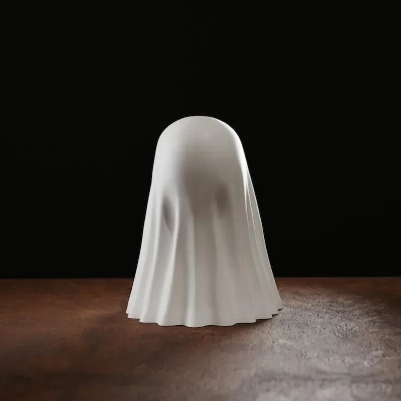 Car Decorate Luminous Middle Finger Cute Ghost Statue Small Scary Ghost Figurines Halloween Decoration Home Table Ornaments