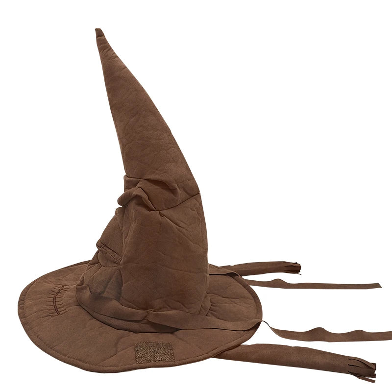 Fashion Movies Witch Wizard Hat Sorting Hat Leather Halloween Party Props Dress Up Hat Men Cosplay Costume Accessories