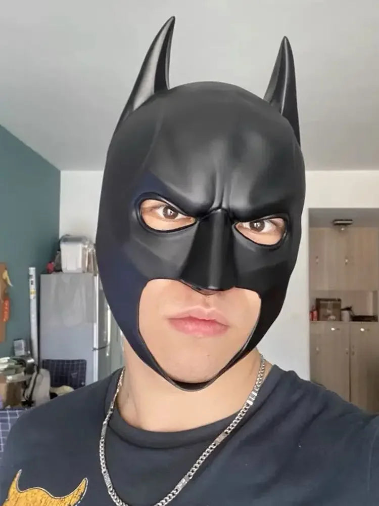 Bat Mask Headgear Latex Material Cosplay Headgear Halloween Night Dance Party Adult Masquerade Mask Latex  Mask for Men Anime